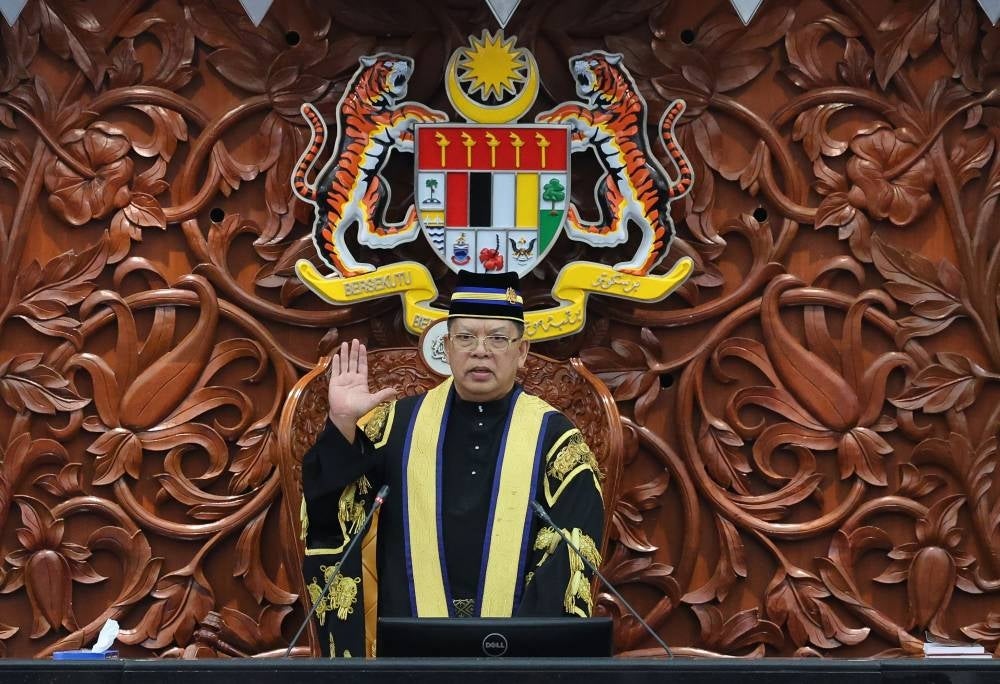 Newly elected Dewan Rakyat Speaker Johari Abdul. Photo by Bernama.