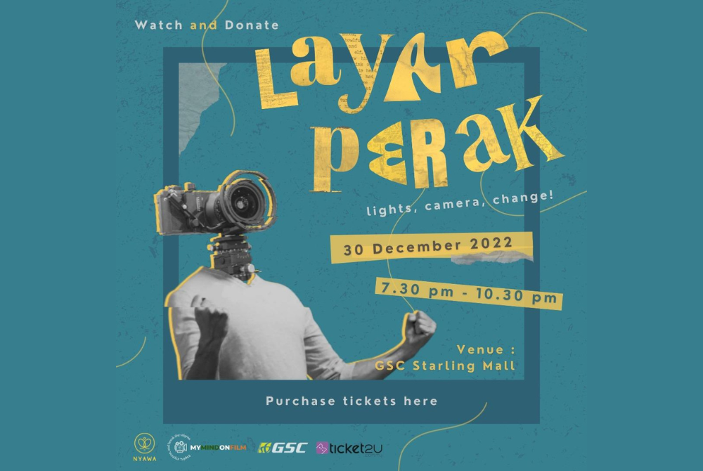 Mental Health Aid Association (Nyawa) in collaboration with My Mind on Film (MMOF) is hosting a charity film screening of mental health-themed short films, “Layar Perak” on Dec 30, 2022. (Photo: Nyawa)