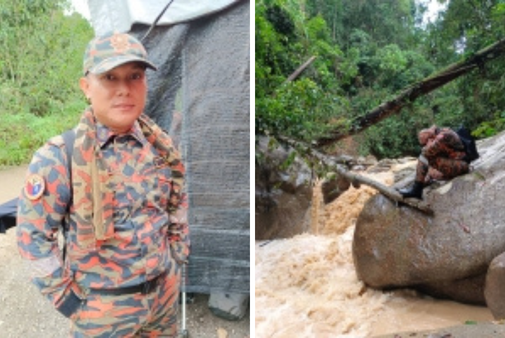 (Left) Rawang Fire and Rescue Station Fire Officer Rizaltul Ikhwan Ramli, 31, said the search was carried out with great care given the rocky and murky condition of the river.