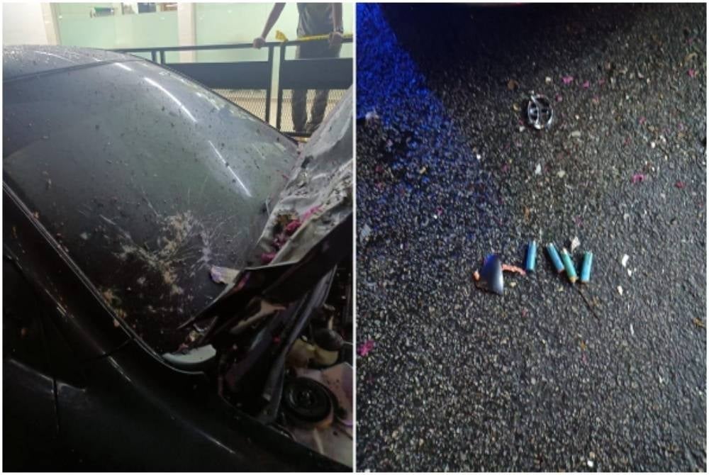 The victim, who is a 28-year-old local man, was handling the package that was left on the bonnet of his Toyota Corolla Altis car when it exploded in his hand - Ampang Jaya district police