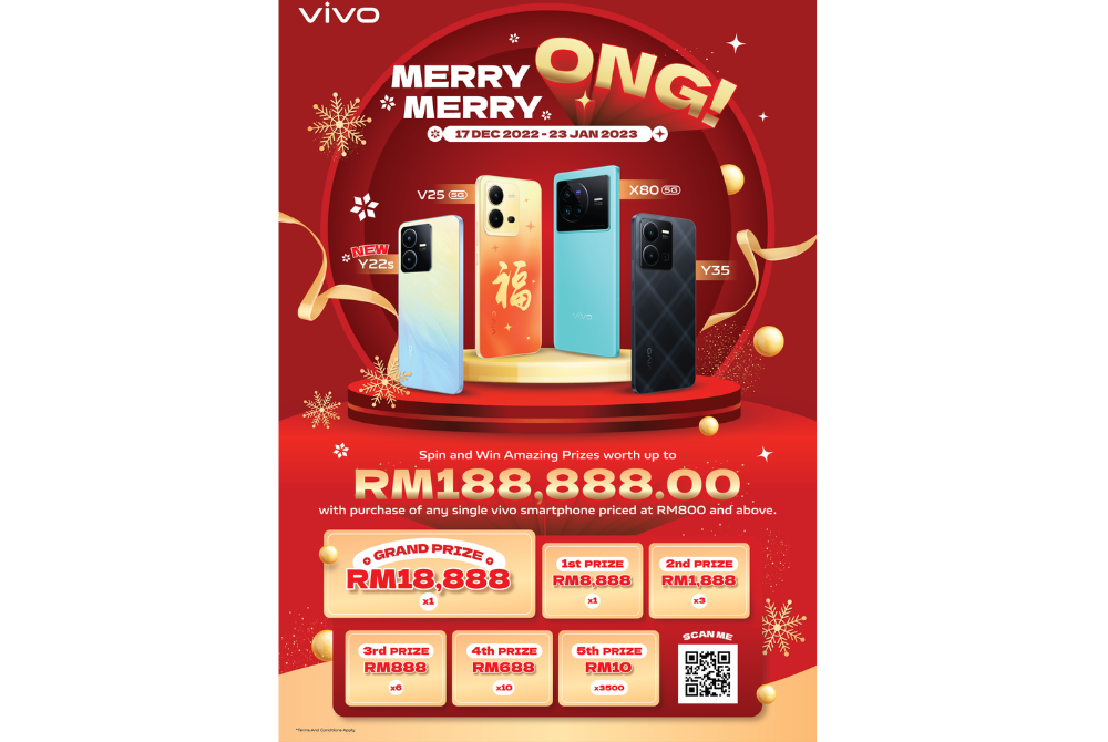Vivo launched Merry Merry Ong campaign in conjunction of Christmas and Chinese New Year celebration