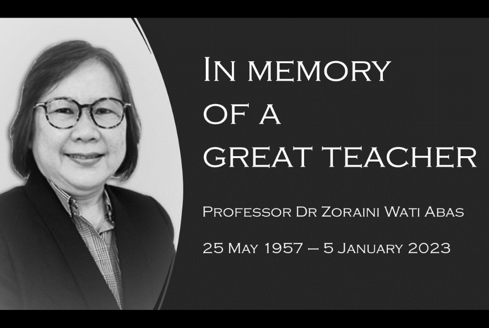 Centre for Academic Partnerships and Engagement (Cape) extended their condolences to the late Professor Dr Zoraini Wati Abas through Facebook posting photo from Cape Facebook