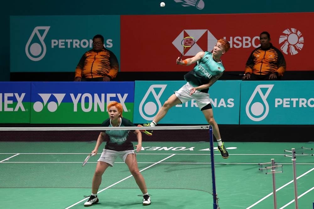 Malaysian mixed doubles pair Chen Tang Jie and Toh Ee Wei in action at the Malaysia Open last week. - Photo: Bernama