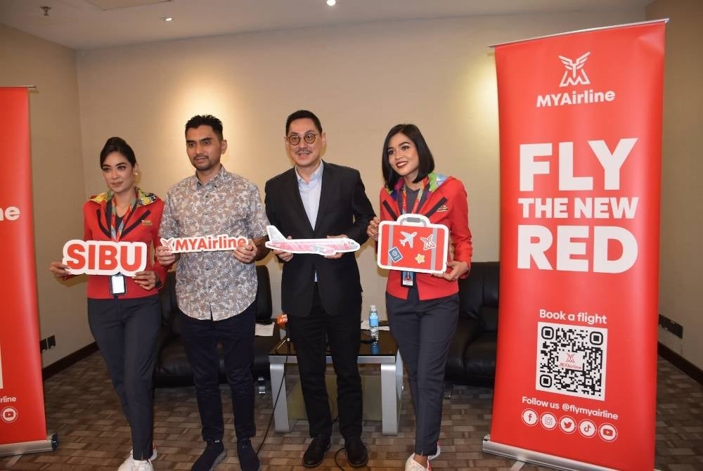 MYAirline chief executive officer Rayner Teo (second, right) responded to a comment by Transport Minister Anthony Loke on Friday, urging airlines to focus on their operations to reduce flight delays - BERNAMA