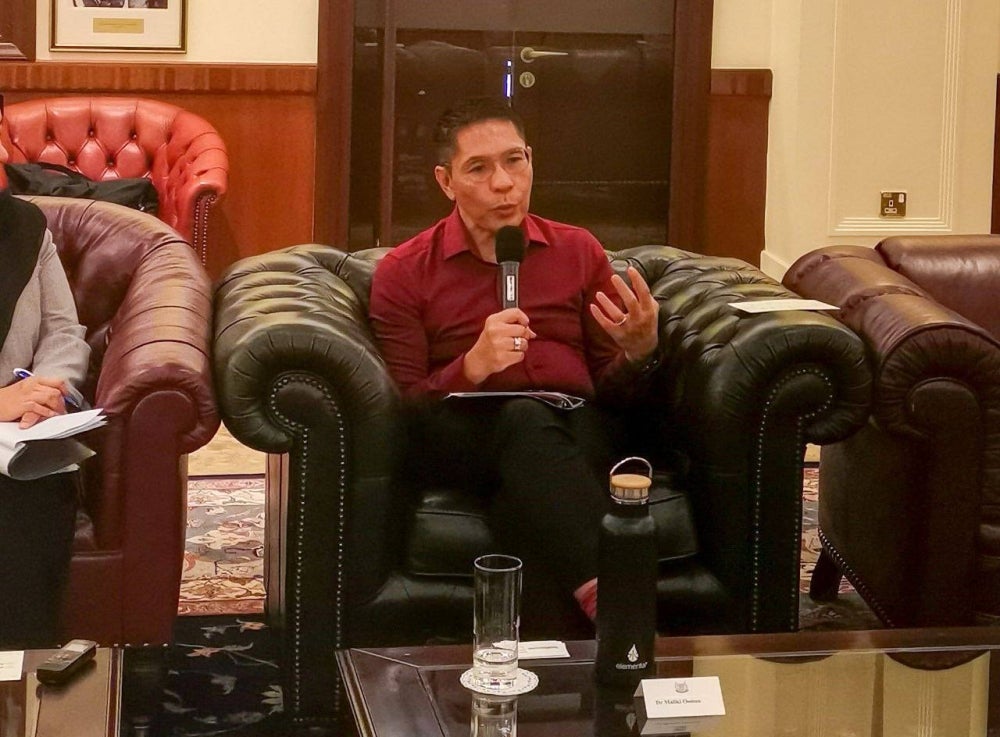 Singaporean Second Minister for Foreign Affairs Dr Mohamad Maliki Osman during a fireside chat with the Malaysian press in conjunction with the 15th Malaysian Journalists Visit Programme to Singapore.