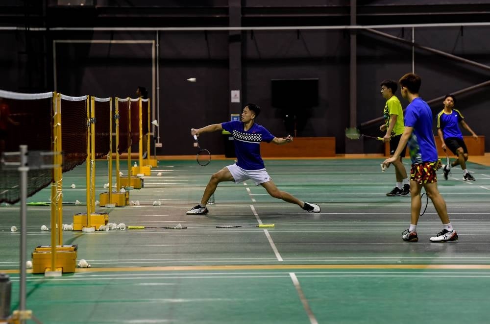 The national badminton squad training session on the first day of the central training camp at Bukit Kiara today ahead of the Badminton Asia Mixed Team Championship (BAMTC) 2023 in Dubai, UAE from Feb 14 - 19. (Photo by BERNAMA) 