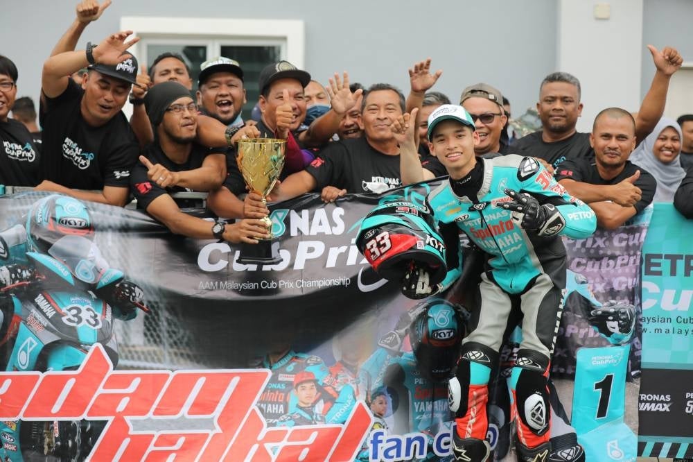Md Adam Haikal Jahar will be looking towards more celebrations in the CP125 class, having won the Wira class last season.