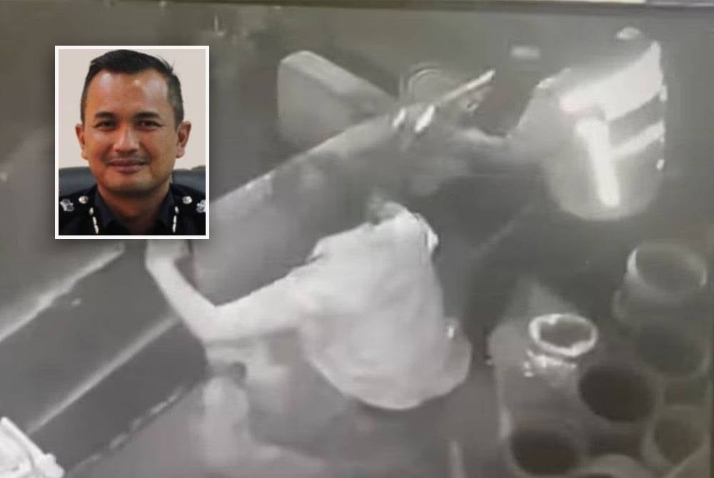 A screenshot of the recording at Taman Kanagapuram in Petaling Jaya that was recently viral on social media. - Photo from social media (Smaller image, Petaling Jaya district police chief Assistant Commissioner Mohamad Fakhrudin Abdul Hamid)