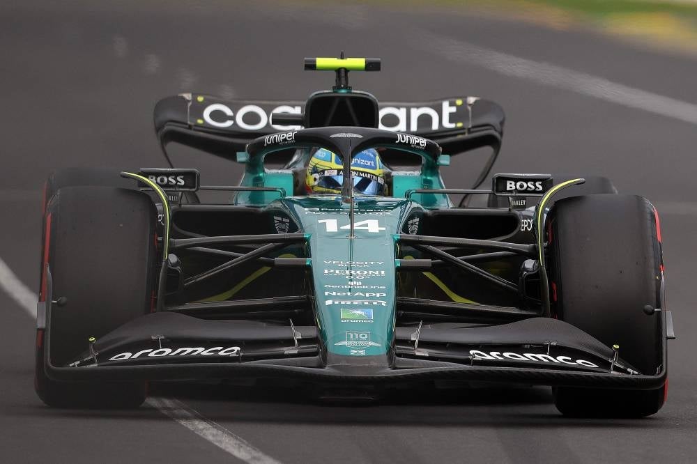Aston Martin's Spanish driver Fernando Alonso competes during the qualifying round of the 2023 Formula One Australian Grand Prix at the Albert Park Circuit in Melbourne on April 1. - Pic: AFP