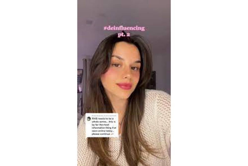 Valeria Fride is part of a new generation of TikTok deinfluencers, a counter narrative to the lucrative market of influencers which have flooded social media , 