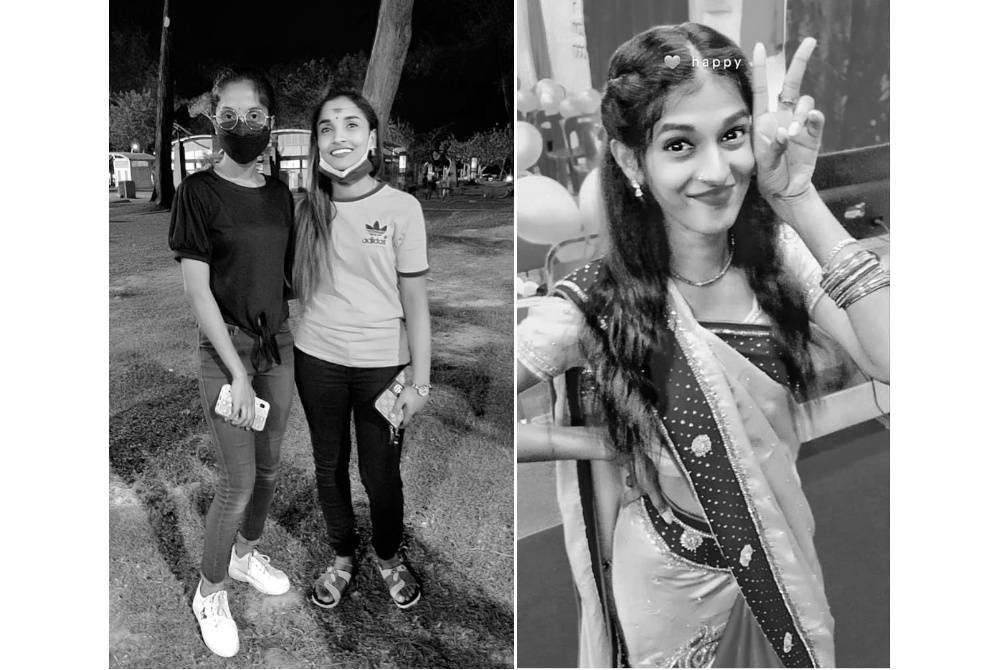 Sathiyadevi and Dawige drowned in the incident at Cahaya Beach, Port Dickson on Sunday. (Image on the right, Kalaivani)