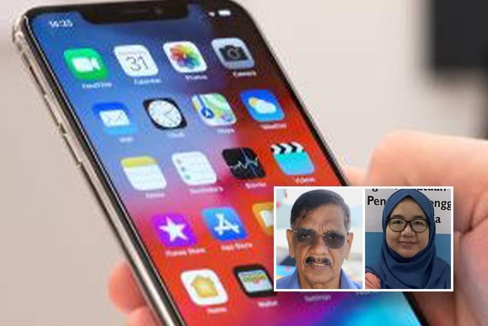 More Malaysians are using smartphones worth thousands of Ringgit because they don't want to be left out. - Inset: Subbarow, Nur Asyikin