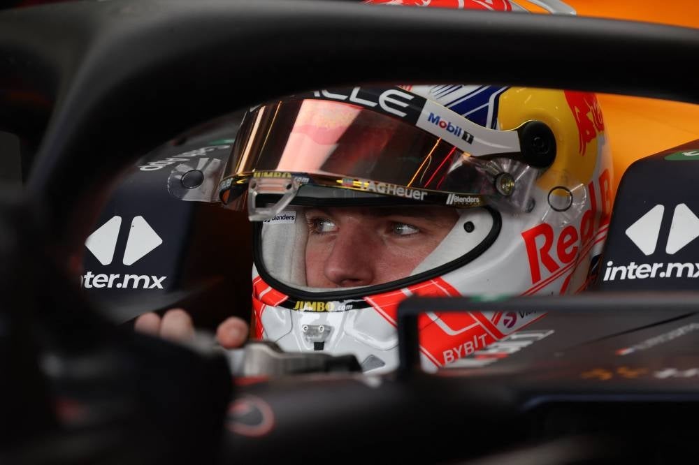 Red Bull Racing's Dutch driver Max Verstappen sits in his car during the first practice session ahead of the Formula One Azerbaijan Grand Prix at the Baku City Circuit in Baku on April 28. Pic: AFP