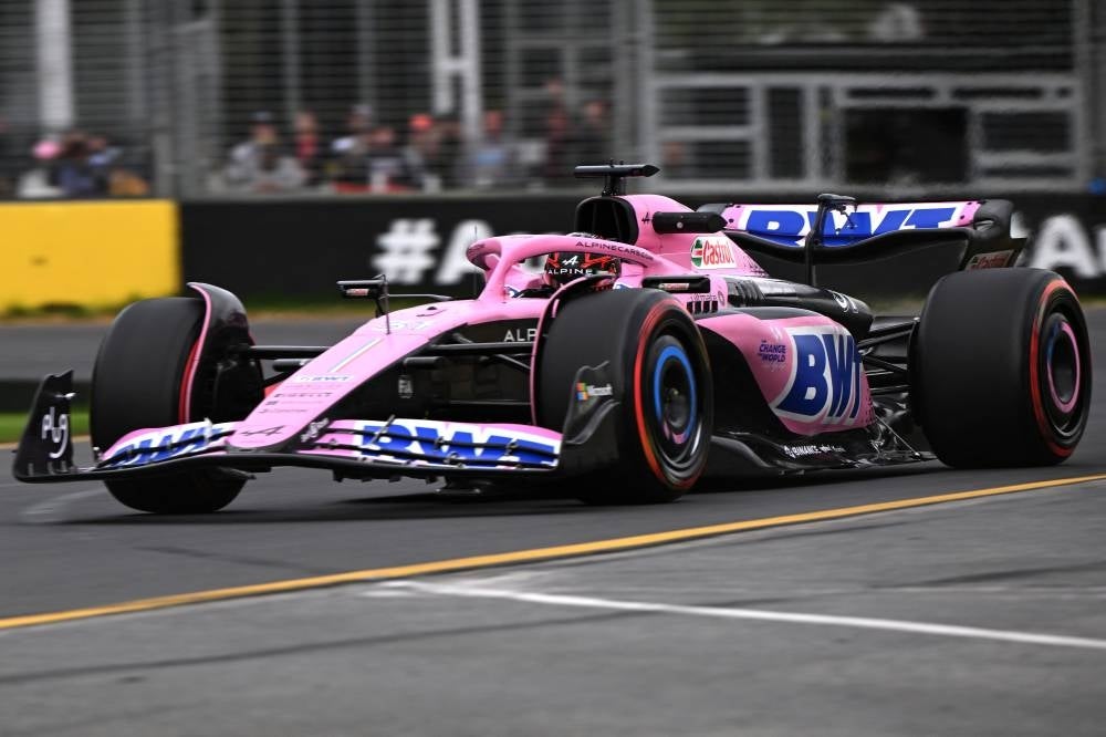 Alpine's French driver Esteban Ocon drives during the second practice session of the 2023 Formula One Australian Grand Prix at the Albert Park Circuit in Melbourne on March 31. - AFP