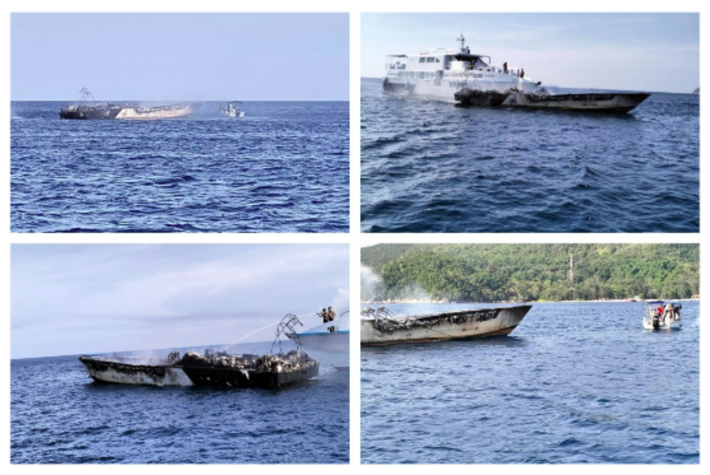 The ferry heading towards the Taman Tamadun Islam (TTI) jetty. - Terengganu Malaysian Maritime Enforcement Agency (APMM)