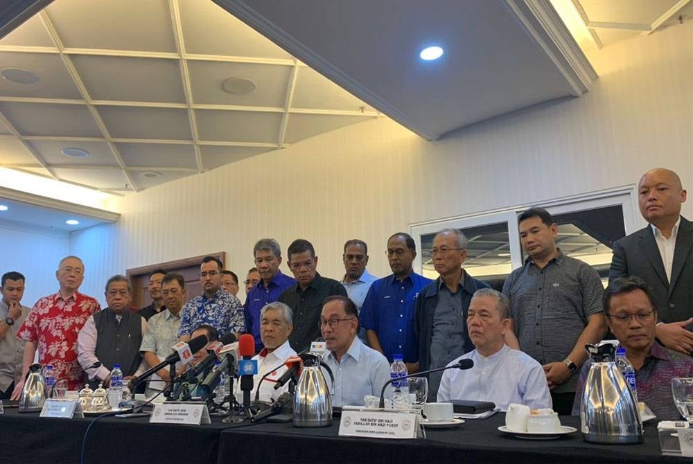 Prime Minister Datuk Seri Anwar Ibrahim during the press conference after the Malaysian Unity Government Leadership Consultative Council meeting on Sunday.
