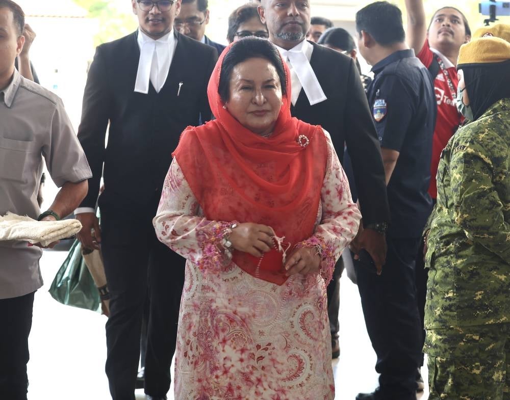 Datin Seri Rosmah Mansor at the Kuala Lumpur Courts Complex for her money laundering and tax evasion trial, today. - BERNAMA