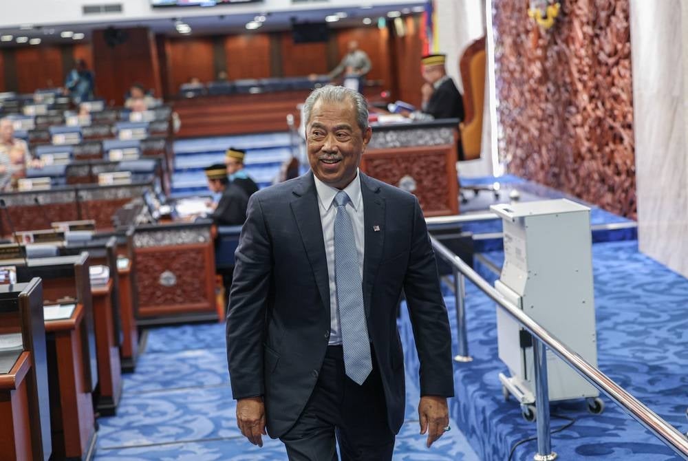 KUALA LUMPUR, May 25 - Pagoh MP Tan Sri Muhyiddin Yassin at the Parliament Building. - BERNAMA photo (2023) COPYRIGHT RESERVED