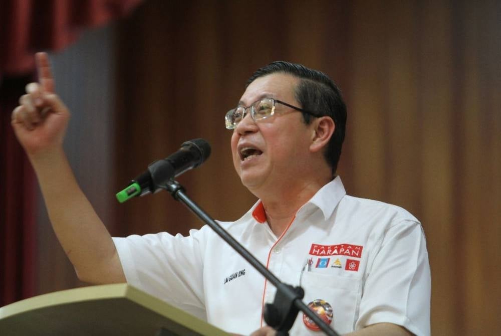 Kedah Chief Minister Datuk Seri Muhammad Sanusi Md Nor's statement regarding Penang belonging to Kedah is heartbreaking and insulting to the people of Penang, DAP national chairman Lim Guan Eng said in a Facebook pots - FILEPIC 