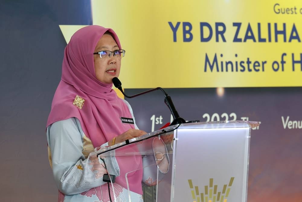 KUALA LUMPUR, June 1 - The Health Minister Dr Zaliha Mustafa speaking at the Kuala Lumpur (KL) Wellness City health municipality project in Bukit Jalil. - BERNAMA photo (2023) COPYRIGHT RESERVED