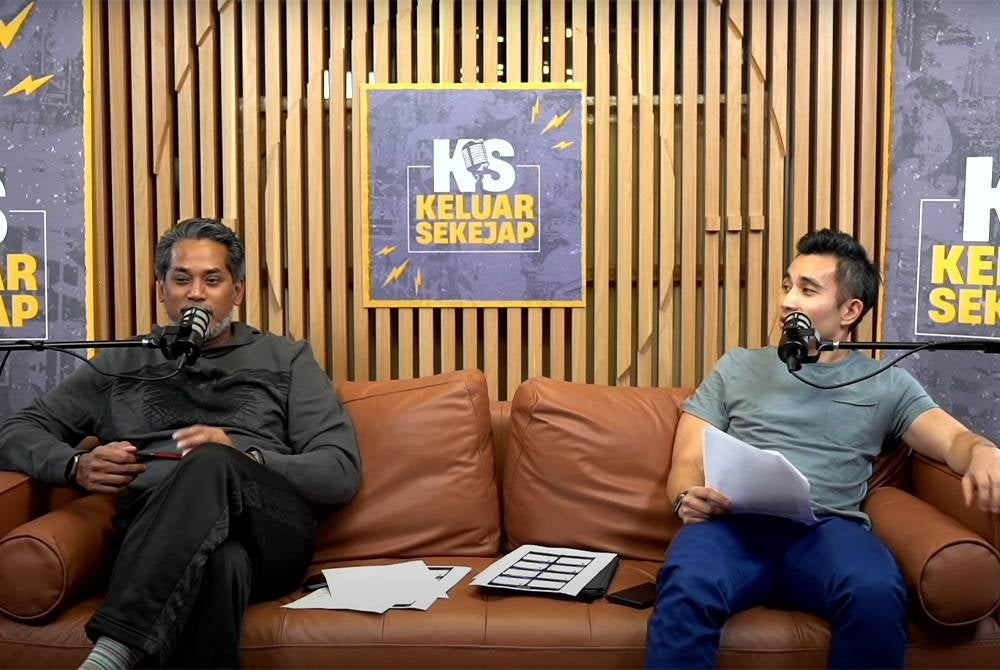 Shahril Sufian (right) on the 'Keluar Sekejap' (Quick Break) podcast on Monday.