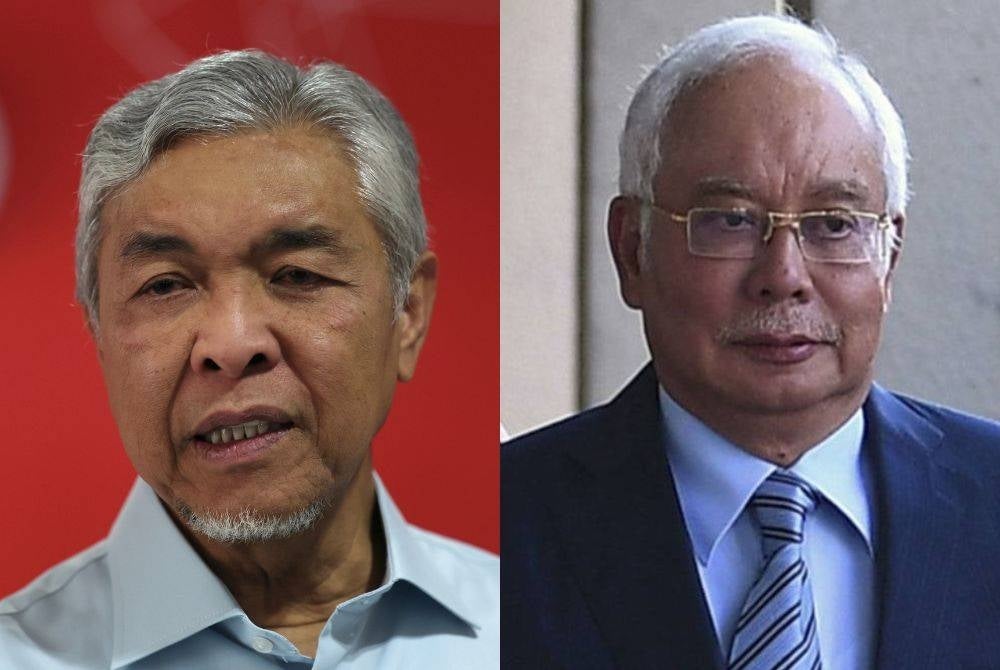Deputy Prime Minister Datuk Seri Ahmad Zahid Hamidi (left), Datuk Seri Najib Razak (right).