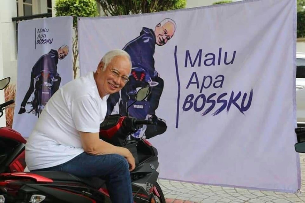 The slogan Malu Apa Bossku created by Najib after the fall of BN govt in GE14, is still being used by leaders and people to this day.