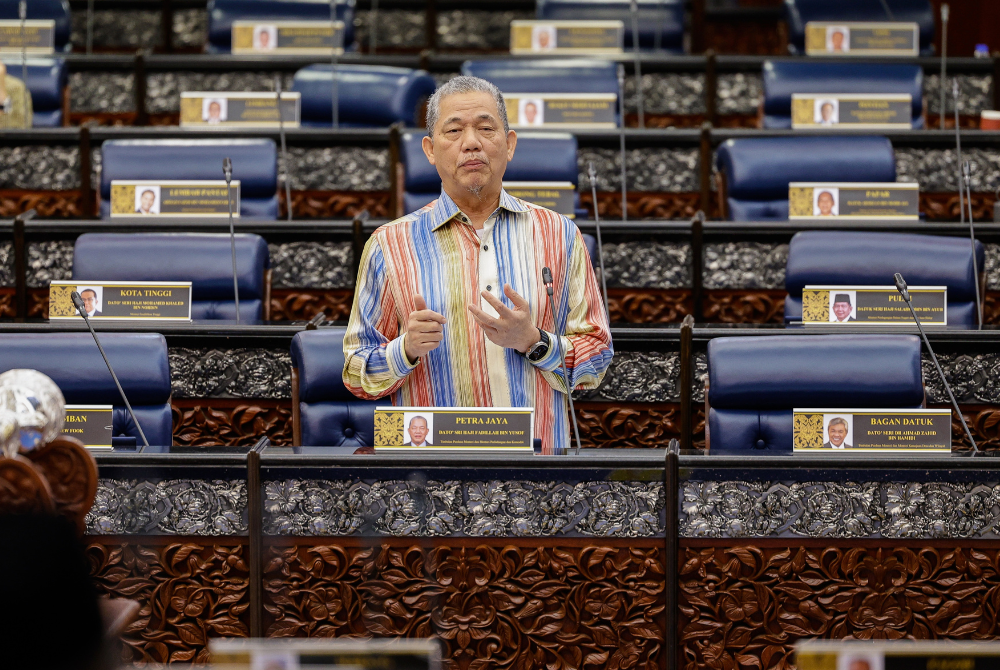 Fadillah Yusof during the Minister’s Question Time session in the Dewan Rakyat today. Photo: BERNAMA