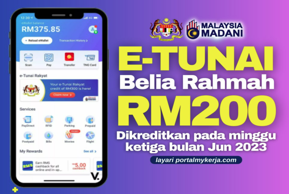 The ministry said the e-Tunai Belia Rahmah registration and payment period is from June 26 to Aug 22. - Facebook