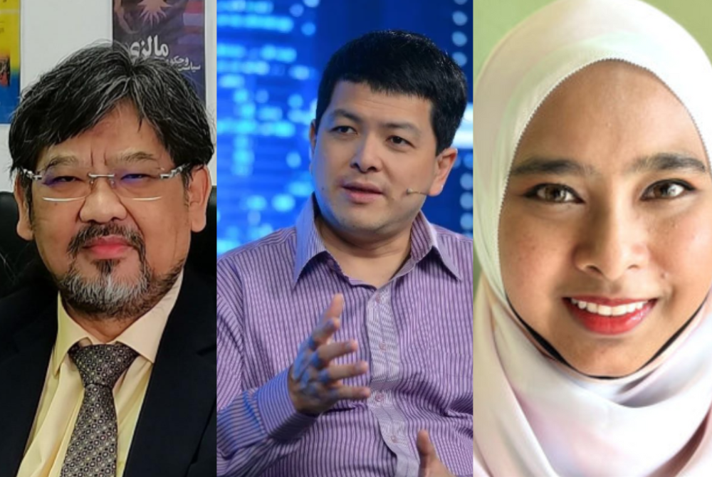 Political analyst Datuk Prof Dr Jayum Anak Jawan (left), Political analyst Dr Oh Ei Sun (middle) and Political analyst Associate Professor Dr Syaza Shukri (right)