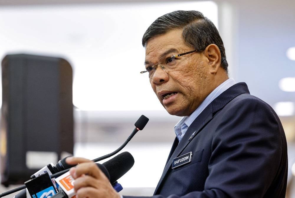 Home Minister Datuk Seri Saifuddin Nasution Ismail. - Photo: BERNAMA
