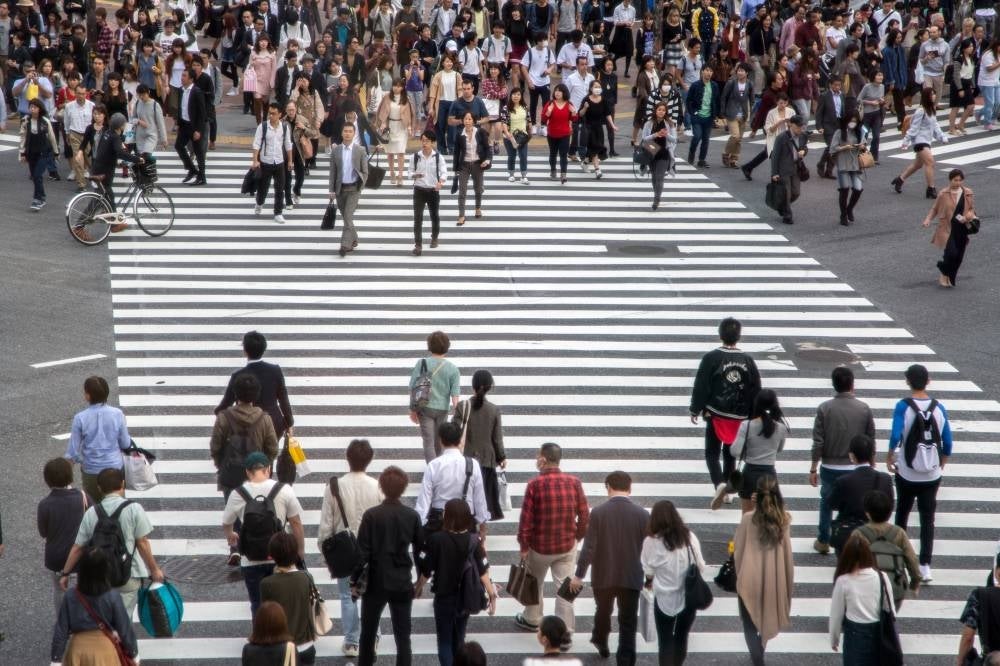 People walking on the street in Shibuya, Tokyo on Oct 12, 2016. Photo source: 123rf.