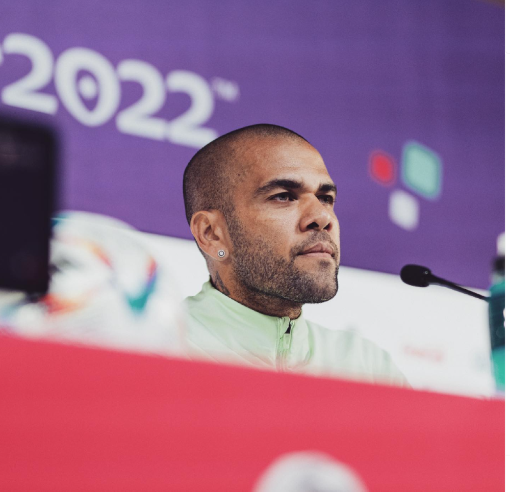 Dani Alves was detained in January in Barcelona after being accused of raping a young woman in the bathroom of a nightclub in the city in late December. Photo taken from @institutodanielalves (Instagram)