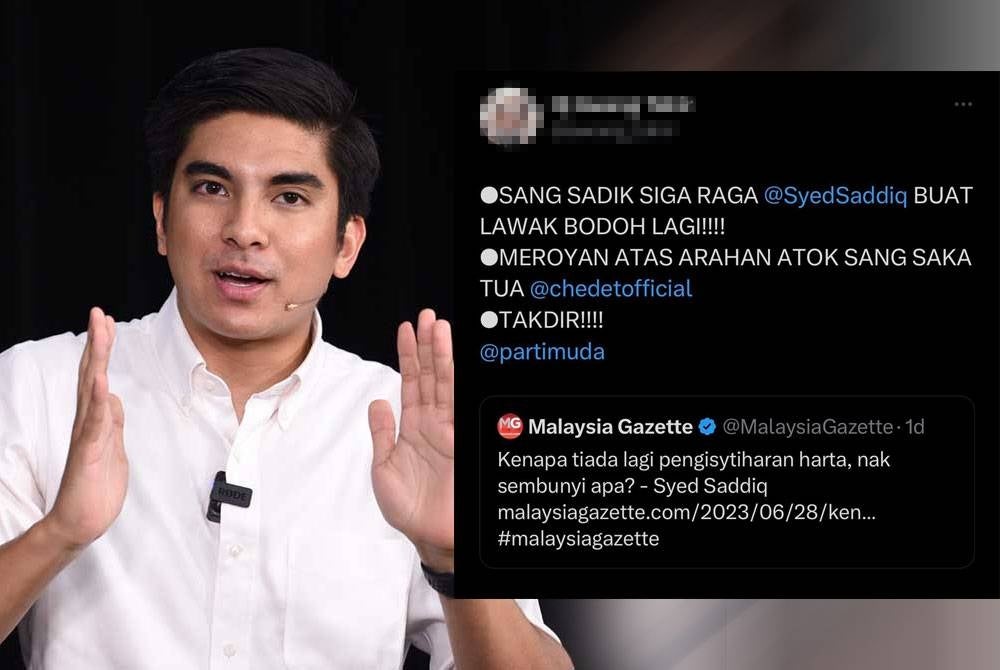 Muar MP Syed Saddiq Abdul Rahman rubbishes claims he is a ‘puppet’ of former prime minister Tun Dr Mahathir Mohamad.