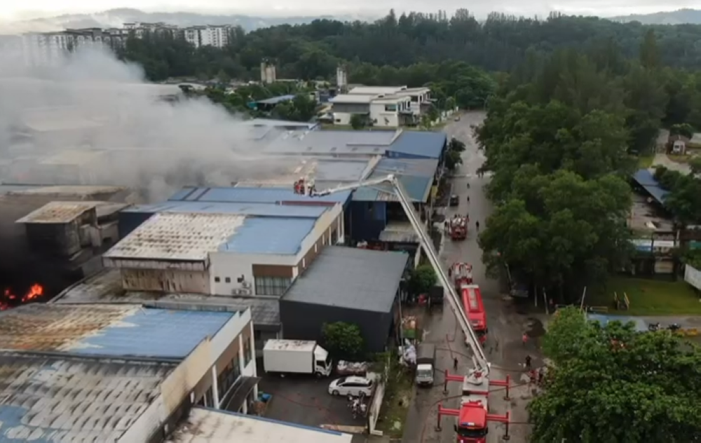 A total of 48 firefighters with 10 fire engines and four water tankers along with an ambulance were deployed to the location. 