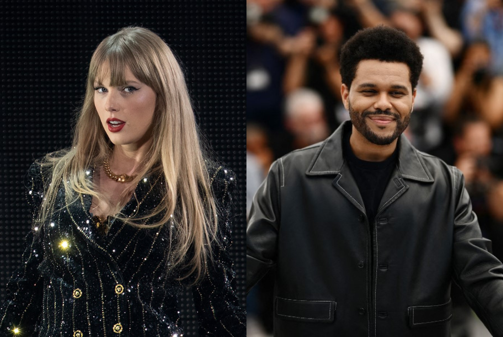 Taylor Swift and The Weeknd. Photo source - AFP 