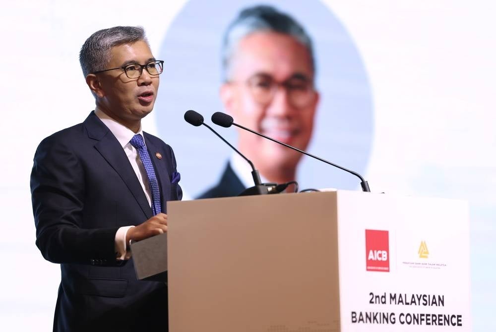 KUALA LUMPUR, June 27 - Investment, Trade and Industry Minister Tengku Datuk Seri Zafrul Abdul Aziz delivering a keynote address at the Second Malaysian Banking Conference. - BERNAMA photo (2023) COPYRIGHT RESERVED
