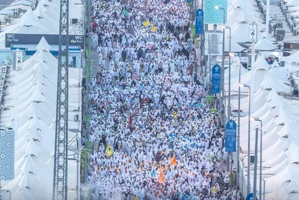 Aerial view of the limited and crowded space at Mina.- Photo: Haj and Umrah Ministry