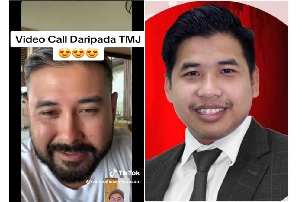 Wan Mahussin sharing the video call with TMJ on social media on Monday.
