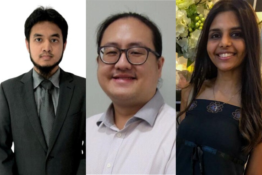 Dr Hijaz Ridzwan (left), Dr Joel Low (middle), Dr Sankari Ganesh Narayanasamy (right) - FILE PIX
