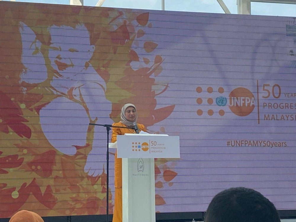 Nancy Shukri at the United Nations Population Fund (UNFPA) conference themed 'Celebrating 50 Years of Progress in Malaysia' at Boathouse 5, Ampang