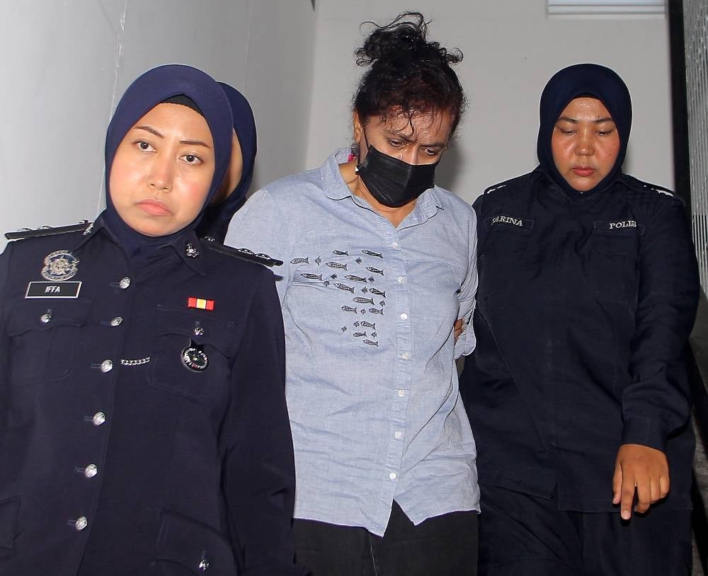 S. Esther Christina, 58, pleaded not guilty to leaving the boy, V. Thanes Nair, who was under her care, unattended for an unreasonable period on the morning of April 17. Photo by Bernama