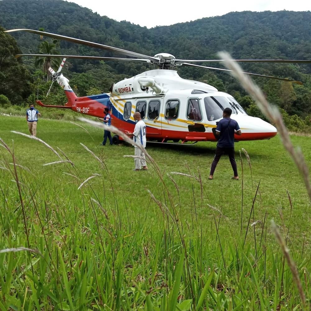 The patient, Andrian Teley, and his mother, Sebey Alang, 22, were ferried on board the Agusta Westland AW189 aircraft. Photo for illustrative purposes only - FILE PIX