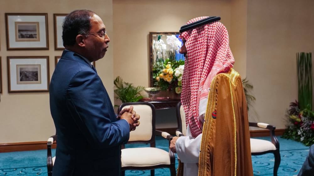 
Foreign Minister Datuk Seri Dr Zambry Abd Kadir held a bilateral meeting with Saudi Arabia's Foreign Minister Prince Faisal bin Farhan Al-Saud in Jakarta, Indonesia today - BERNAMA