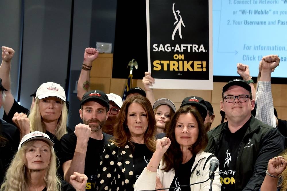  Tens of thousands of Hollywood actors will go on strike at midnight Thursday, effectively bringing the giant movie and television business to a halt as they join writers in the first industry-wide walkout for 63 years - AFP 