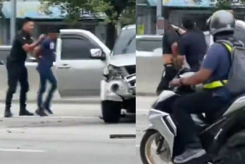 The viral incident of two men being arrested on Kajang Silk Highway sparks widespread attention on social media.