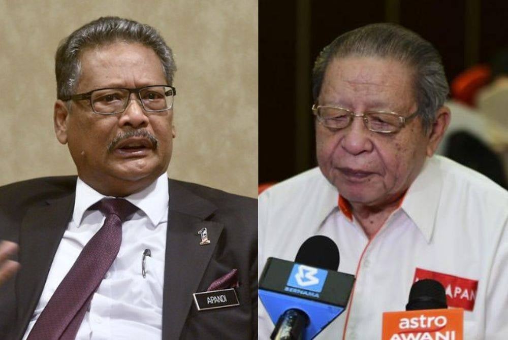 Former Attorney-General (AG) Tan Sri Mohamed Apandi Ali’s and Tan Sri Lim Kit Siang - FILE PIX
