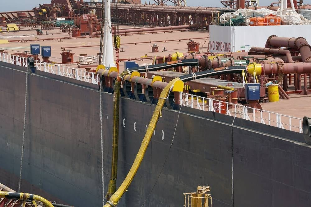 Oil from the tanker FSO Safer- Photo by AFP