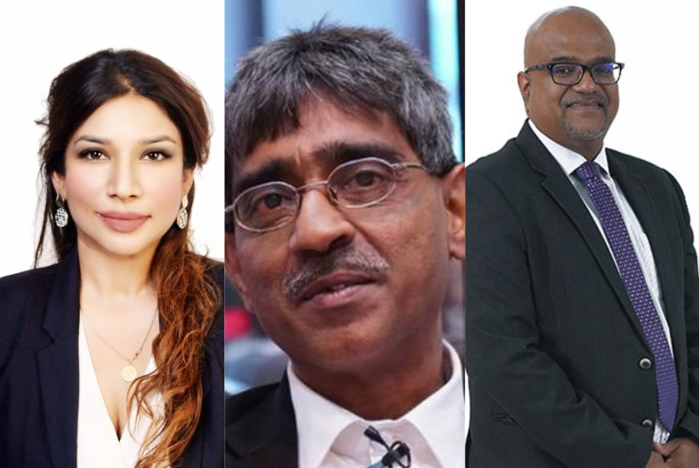 Kokila Vaani Vadiveloo (Left), Mohamed Haniff Khatri Abdulla (Middle), Jerald Joseph (Right)