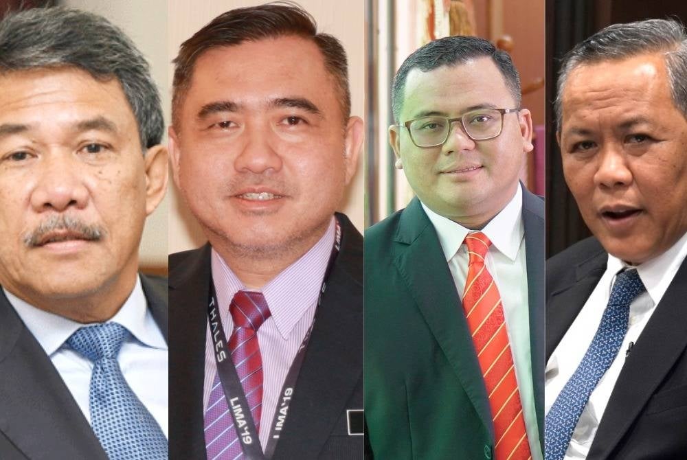 Four of the seven MPs are (from left) Mohamad Hasan, Anthony Loke, Amirudin Shari and Aminuddin Harun